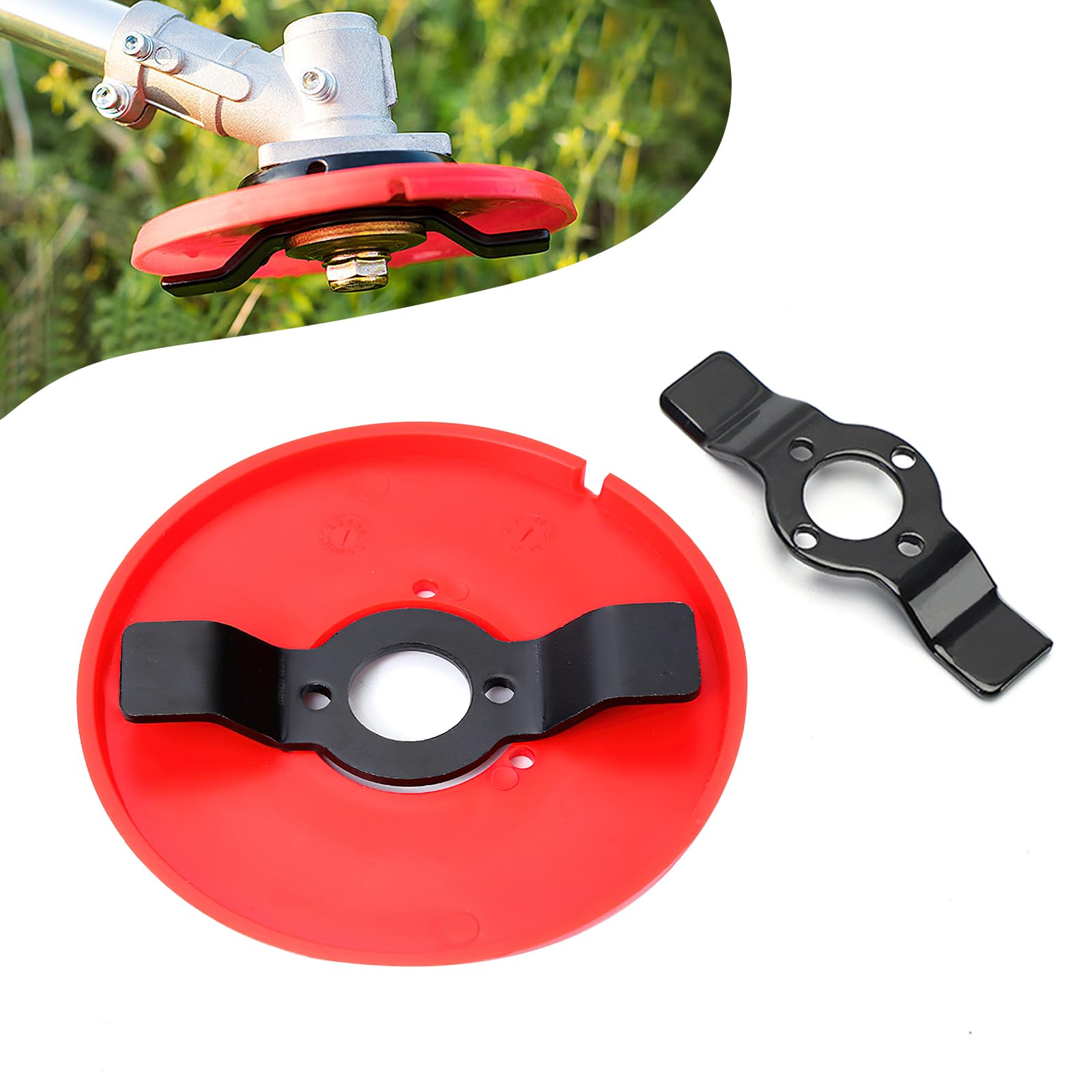 Disco Desbrozadora, Cuchillas Desbrozadora Universal, Disco Desbrozadora para Maleza, Accesorios de Desbrozadora, Adecuado para Deshierbe de Arrozales y Desmalezado de Tierras. (L)