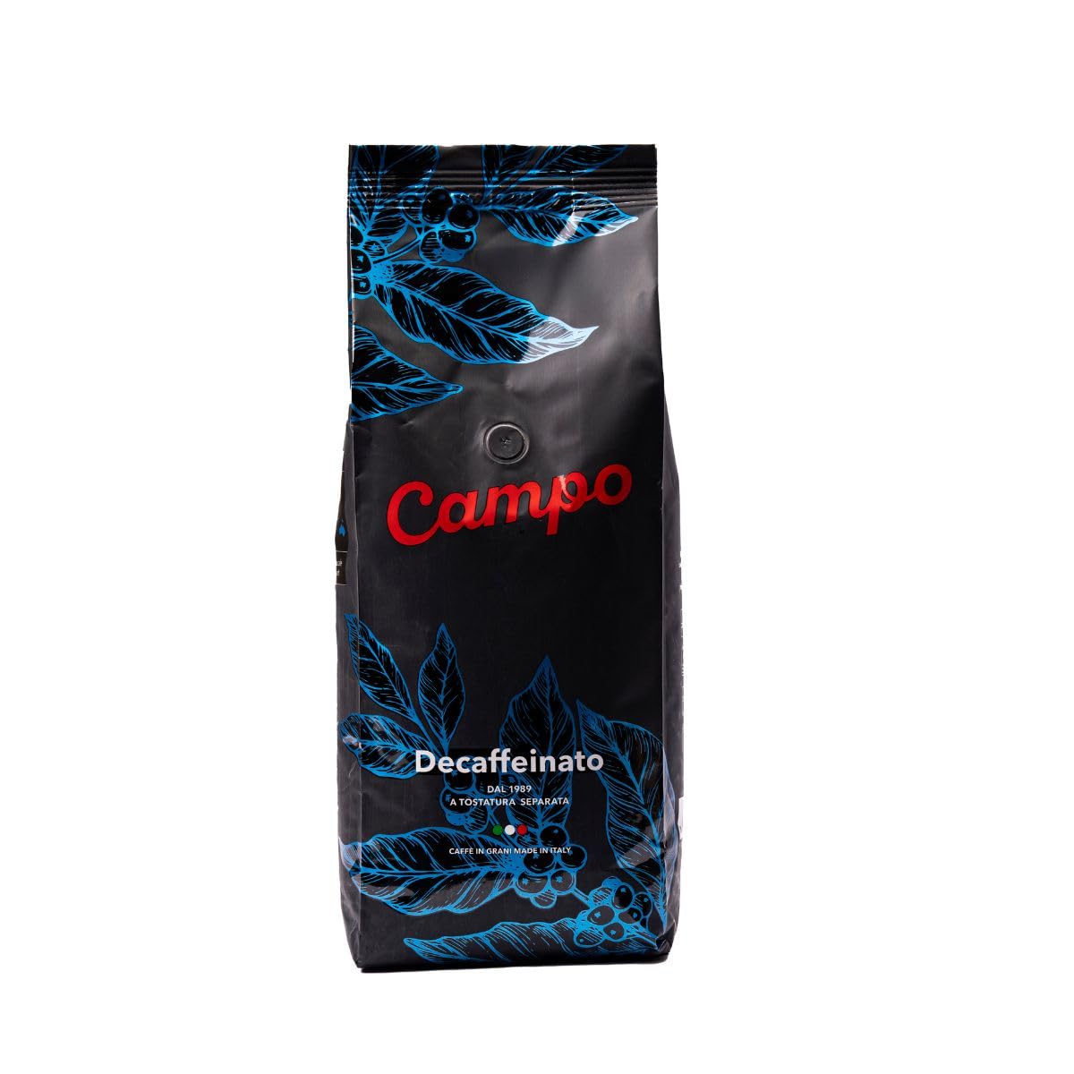Campo Caffè - Decaffeinato - Caffè in Grani Artigianale Italiano 2 Kg, Espresso Morbido e Delicato