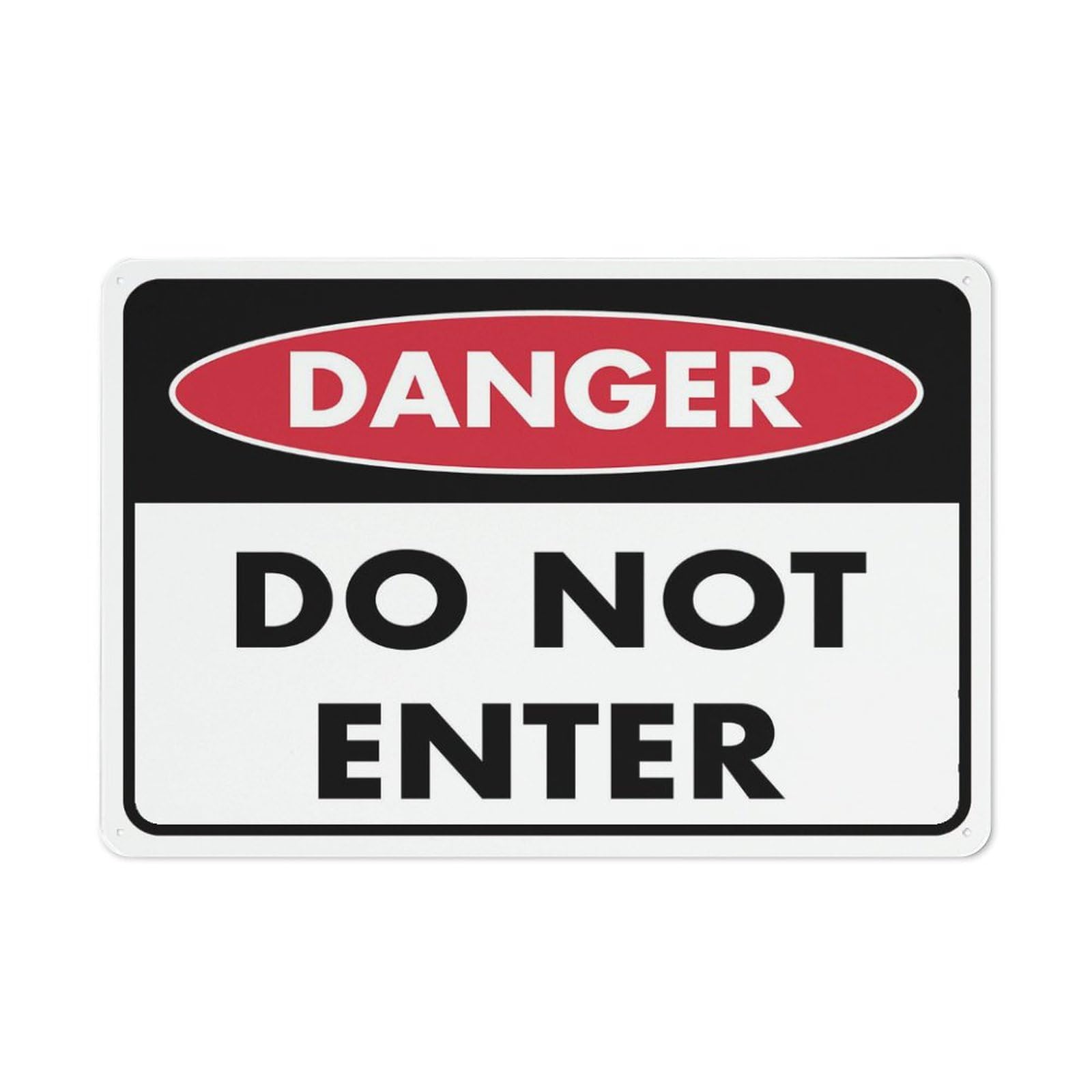 Danger - Do Not Enter Sign for Business, 8x12 Inch Rust-Free UV-Printed Aluminum, 4 Pre-Drilled Holes, Durable & Weatherproof