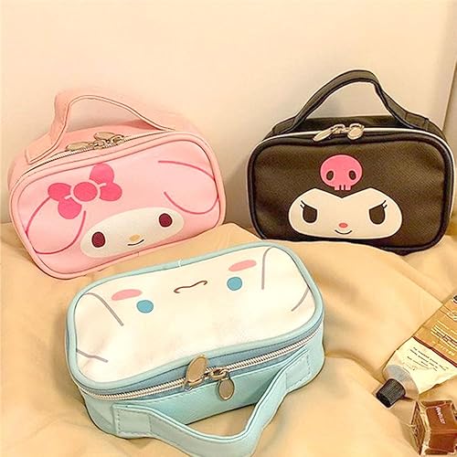 Miniatura 5 de Akutoer Bolsa de cosméticos de dibujos animados con Zippe, Rosado, Kawaii