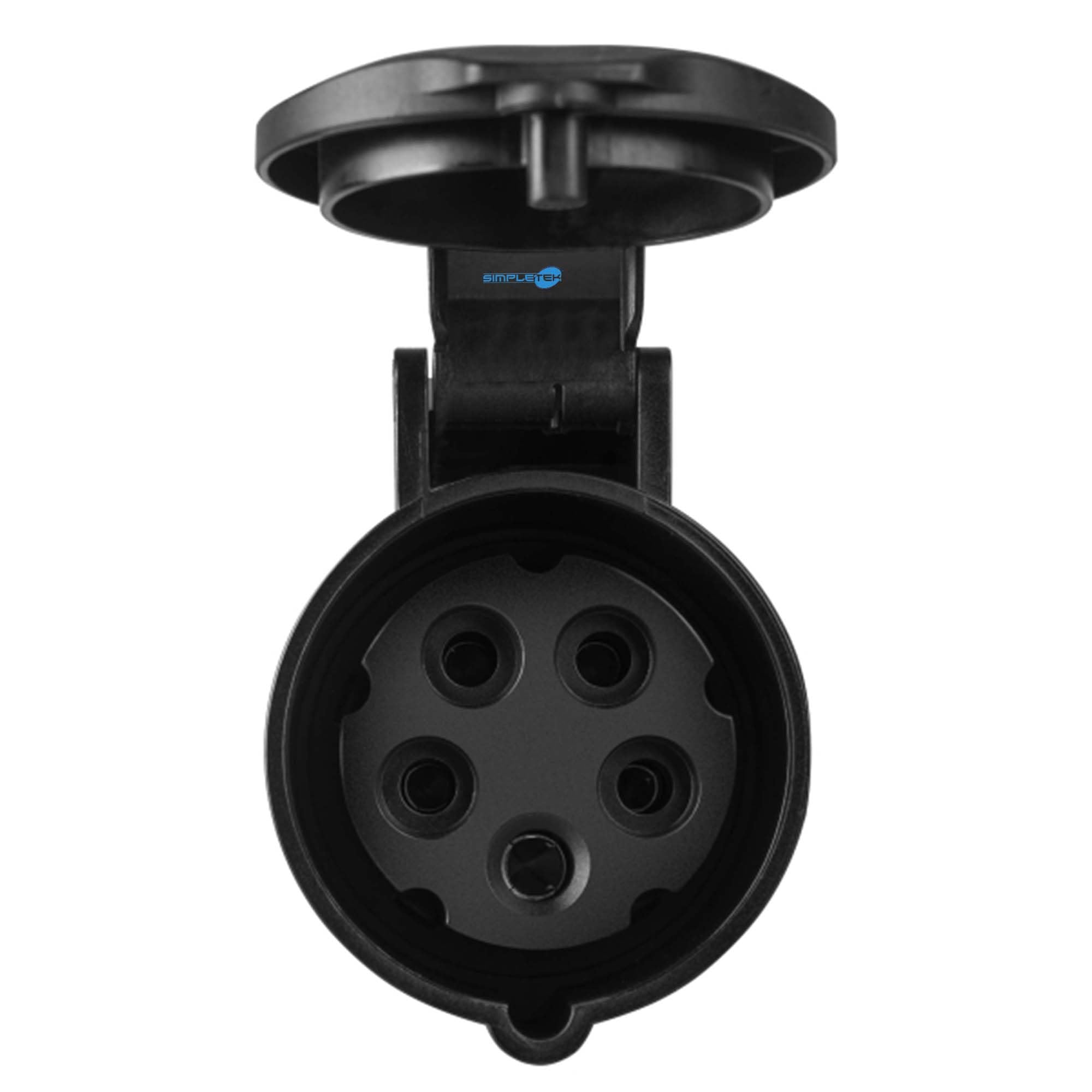 SIMPLETEK Adapter konwertera CEE 16 A do wydajności typu F, 3500 W, 16A, 230 V, zasilanie urządzeń elektrycznych, ognioodporne tworzywo ABS, IP44
