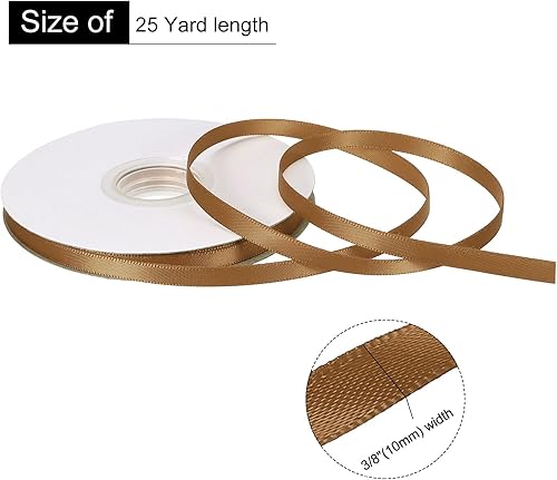 Miniatura 2 de MECCANIXITY Cinta de satén de 38 pulgadas de grosgrain de seda sólida fina para ramo de boda, para regalo del día de San Valentín, lazos para caja