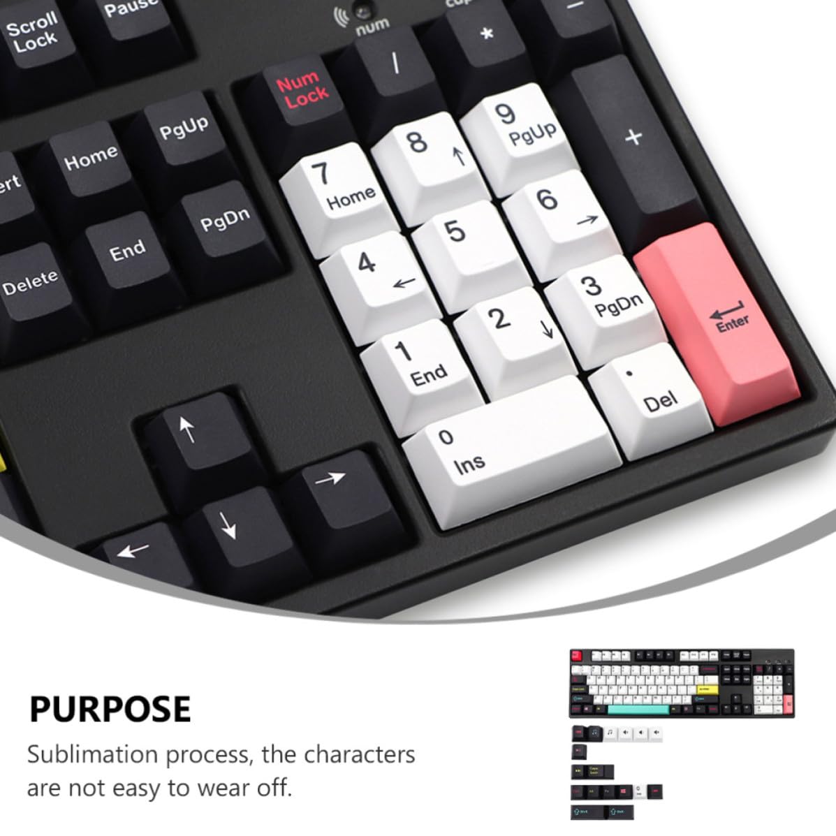 Pbt Keycaps per Tastiera Meccanica Profilo Originale