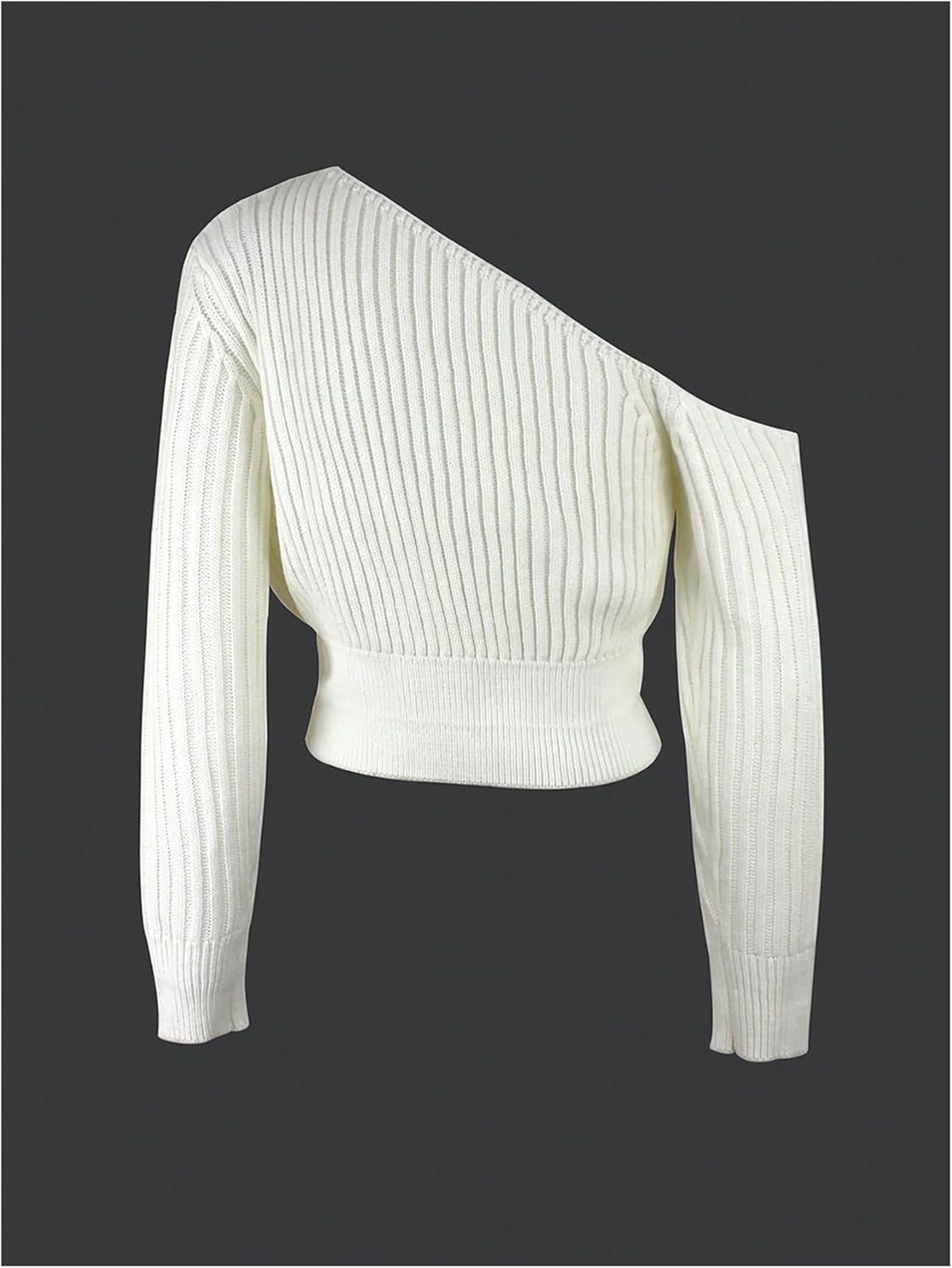 Floerns Women's Off The Shoulder Sweater Long Sleeve Fall Clothes Knit Pullover Tops - Image 2