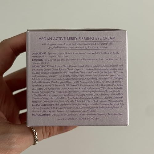 Miniatura 5 de Dr. Ceuracle Vegan Active Berry Crema reafirmante para ojos con aplicador, Gua Sha, suero hidratante antienvejecimiento de resveratrol, uva