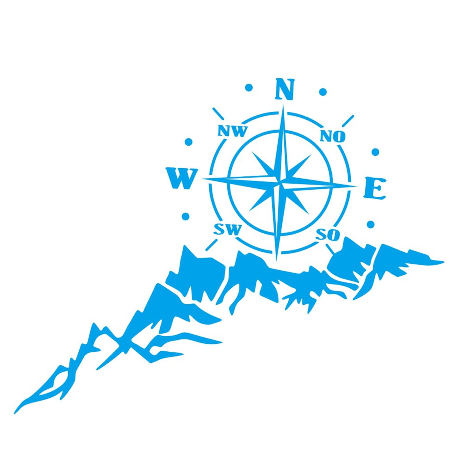 Adesivo Auto Bussola E Montagna Riflettente - Decorazione SUV E Camper 65x35cm - Foto 7