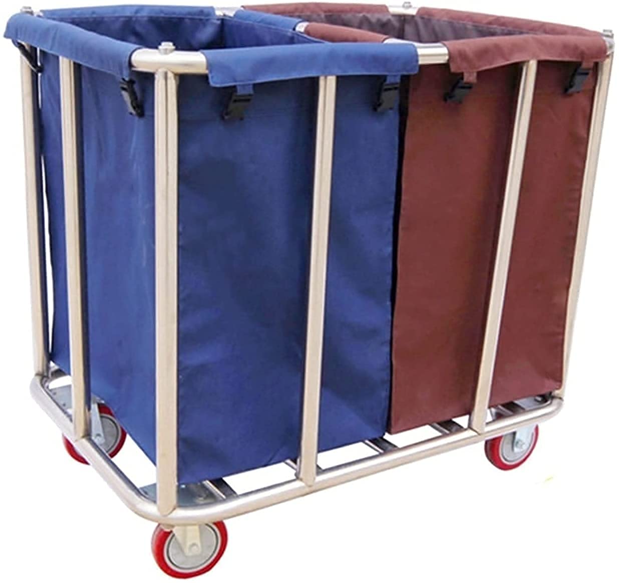 Removable Bags With Laundry Basket 2 Bags Laundry Sorting Cart Heavy Duty Laundry Basket Sorter With Wheels For