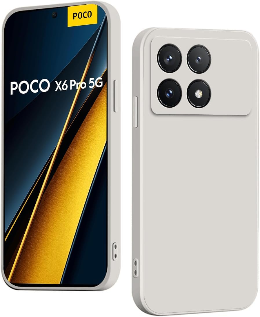 DIZORO Microfiber Candy Case Compatible for Poco X6 pro 5g Smooth Touch Cushion Liquid Soft Silicone Gel Rubber Phone Cases Non-Slip Full Body Protective Shockproof Back Cover (Stone) (B0D9D63N6V) Amazon Price History, Amazon Price Tracker