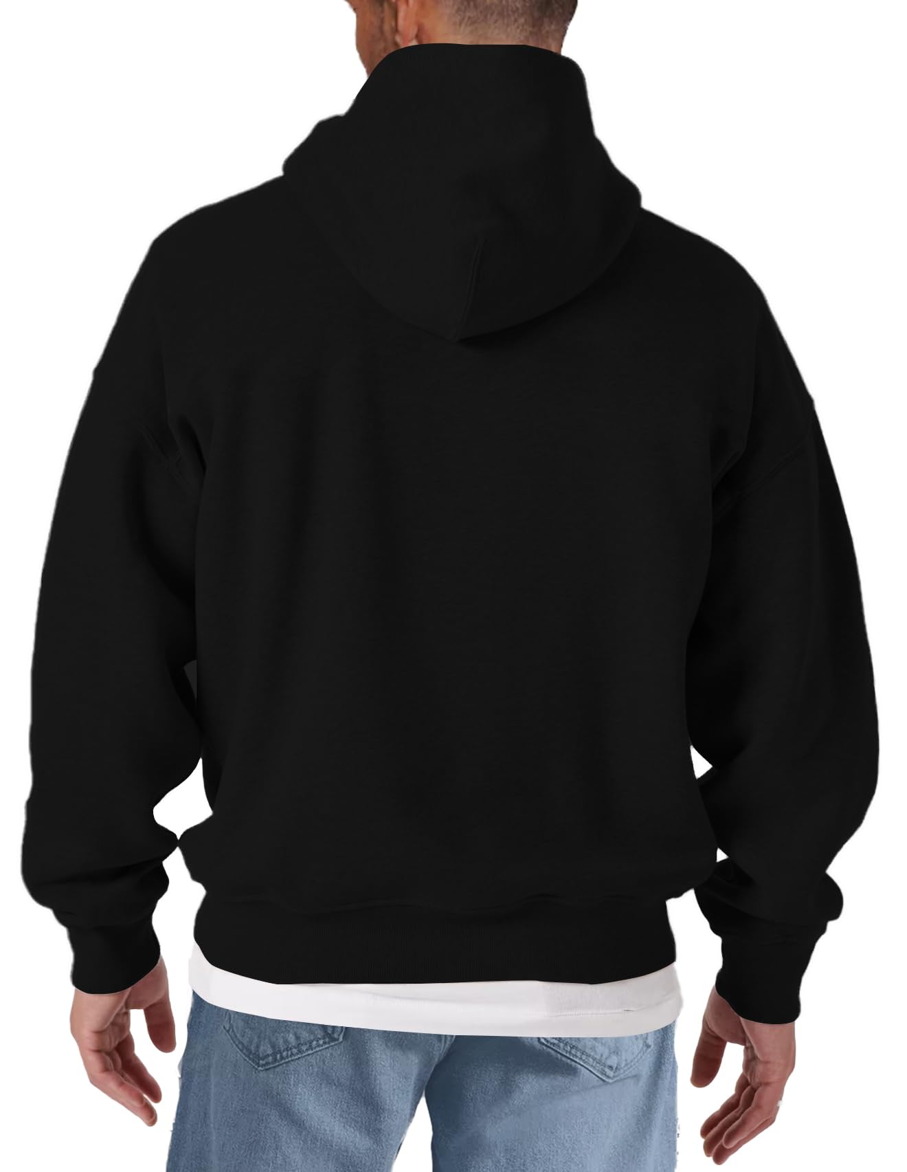 MAKAYA bluza z kapturem męska z nadrukiem palm lato surfer plaża styl boho vintage luźny hoodie