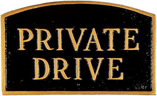 Montague Metal Products SP-12sm-BG Placa de declaración de arco privado, pequeña, negra y dorada