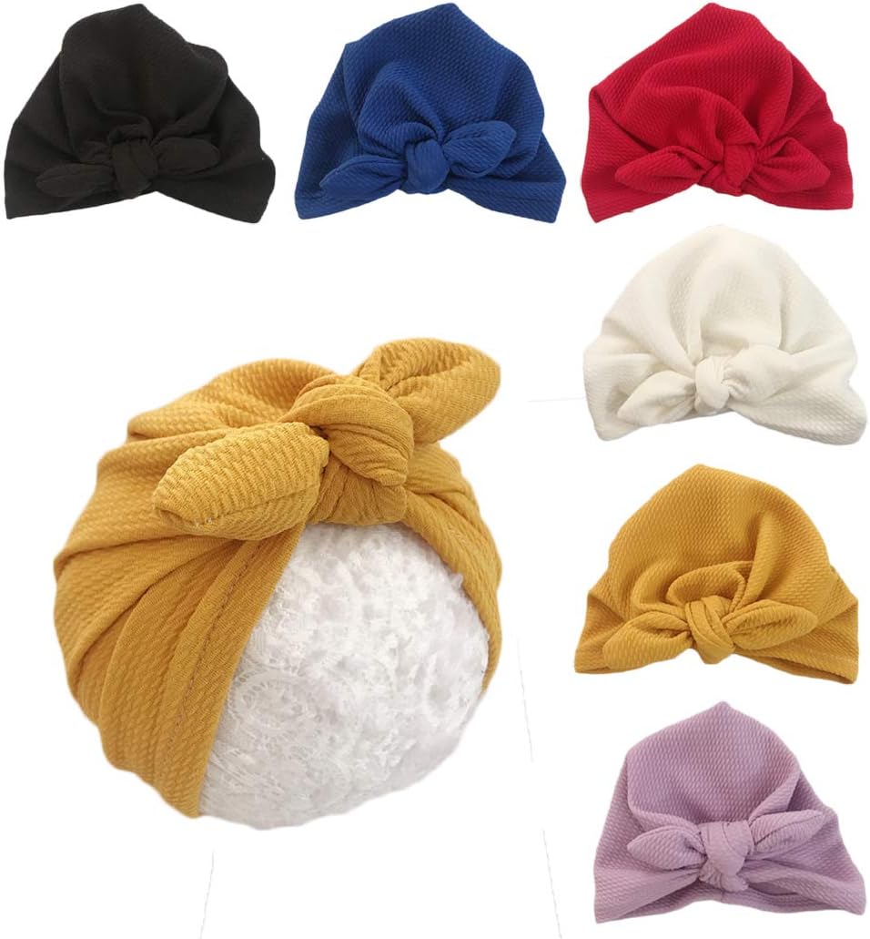 Girls Baby Cotton Cloth Turban Kont Toddler Tabbit Ear Hat Kids Set Head Cap Baby Hats