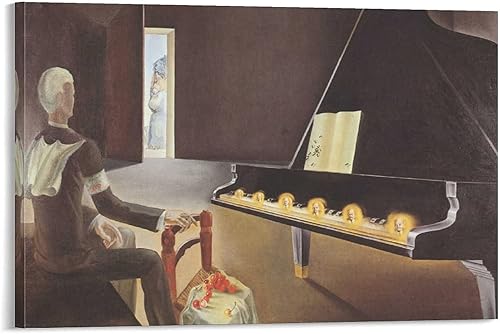 Vista 84 de 40 pinturas famosas de Dali - Salvador Dalí - El Ángelus arquitectónico del mijo - Póster artístico en lienzo y arte de pared, póster moderno