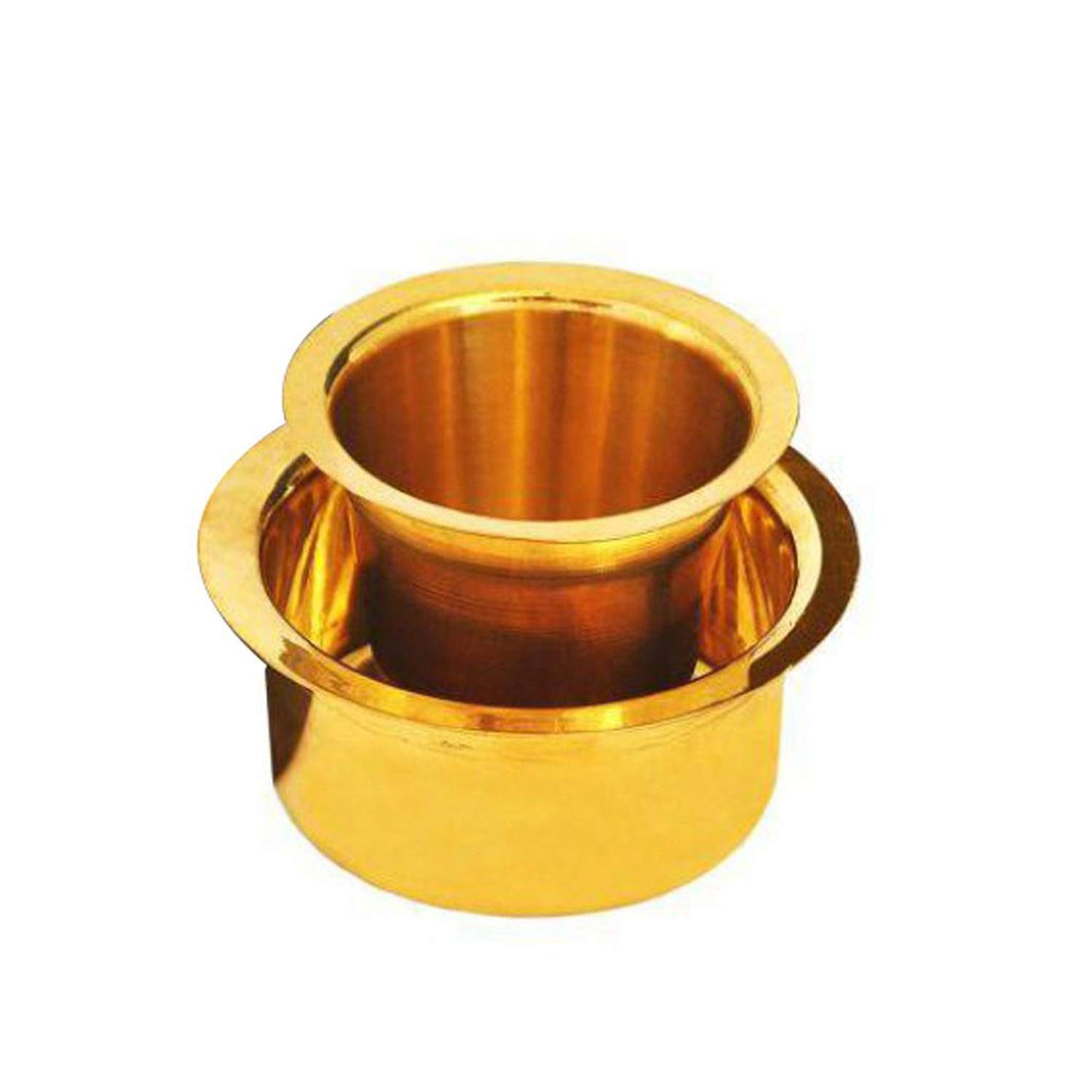 South Indian Coffee Brass Filter/ Handmade Tumbler Cup Set/ Pure Brass Kappi (Set of 1)