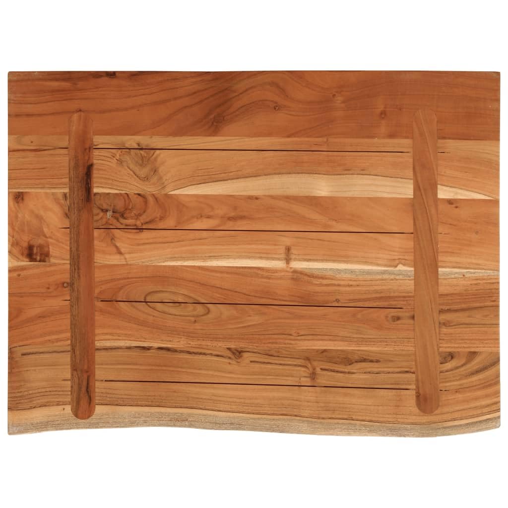 vidaXL Encimera de Baño Rectangular, Tablero de Tocador, Encimera de Lavabo, Tablero para Armario, Madera Maciza de Acacia 70x60x3,8 cm