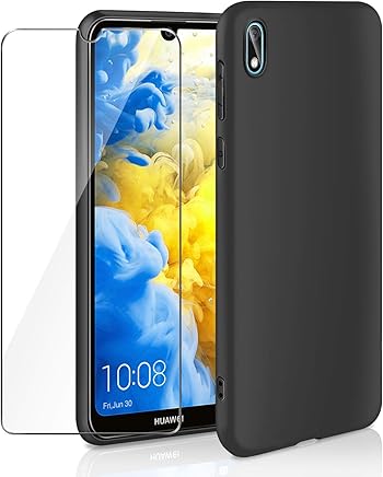 ivencase Funda Huawei Y5 (2019) & Cristal Templado, Carcasa Silicona TPU Ultra Fina Alta Resistente y Flexibilidad Fundas Cover Caso para Huawei Y5 (2019)-Negro ivencase Funda Huawei Y5 (2019) & Cristal Templado, Carcasa Silicona TPU Ultra Fina Alta Resistente y Flexibilidad Fundas Cover Caso para Huawei Y5 (2019)-Negro