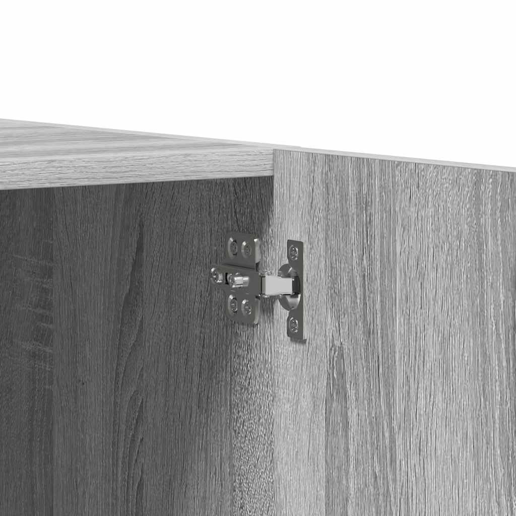 vidaXL Garde-Robe Armoire Organisateur de Maison Meuble de Rangement Chambre à Coucher Intérieur Sonoma Gris 90x52x200 cm Bois d'Ingénierie