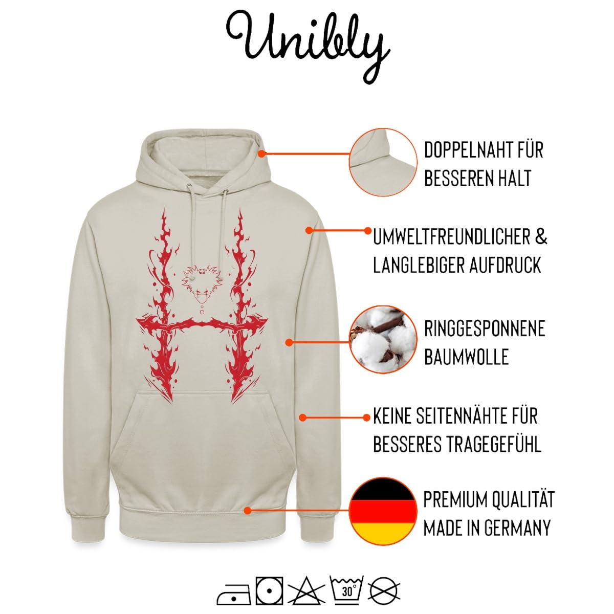 Choso H Blutmanipulation JJK Anime - Felpa con cappuccio unisex