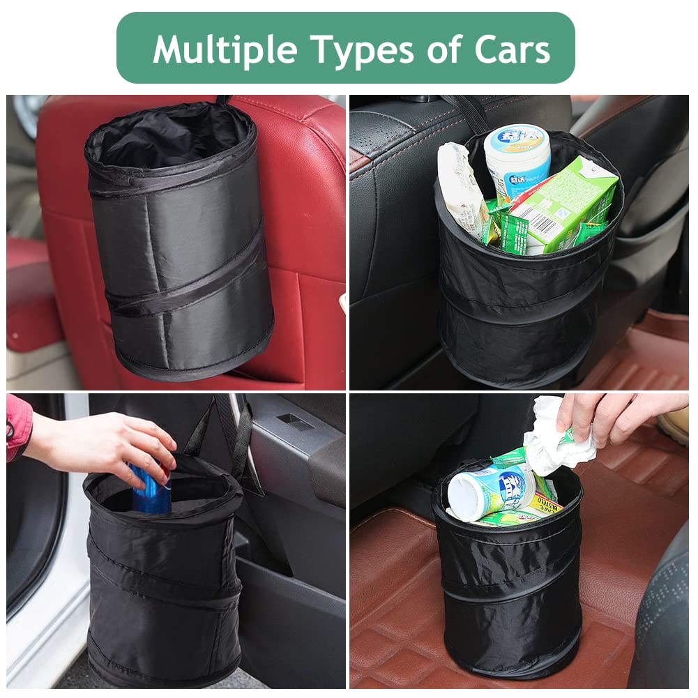 Poubelle De Voiture Pliable BAOSROY - Noir - Imperméable - Portable Pour Voyage - Range Mouchoirs, Déchets, Lunettes