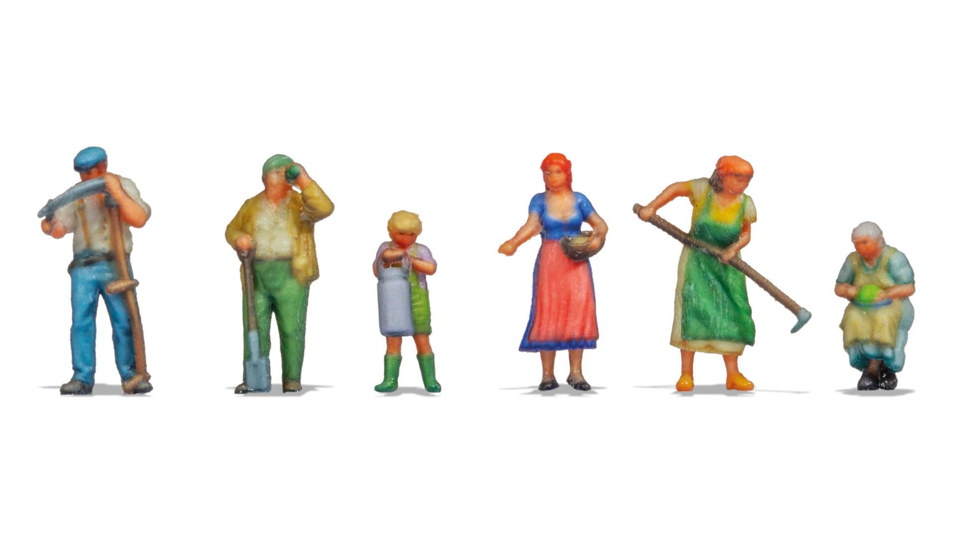 Farmers (6) 3D Master Figure Set N gauge (1/148 - 1/160) Noch 35600
