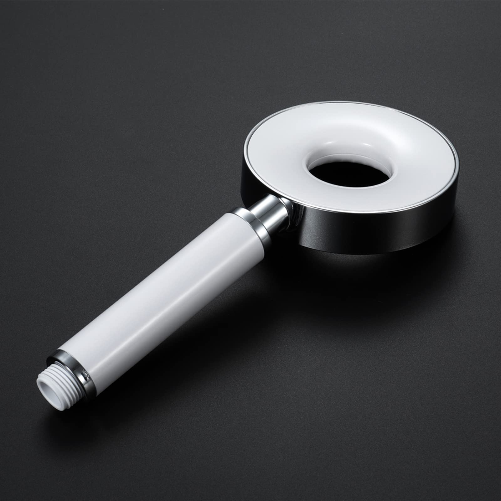 WRIST Cabezal De Ducha De Mano, Cabezal De Ducha De Alta Presión con 3 Modos De Cabezal De Ducha ABS con Manguera De PVC De 59 Pulgadas Y Soporte De Latón,Blanco