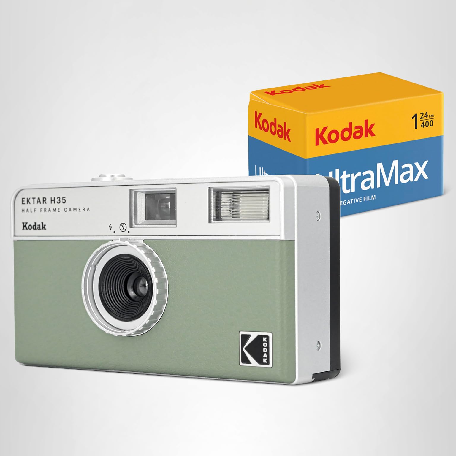 Kodak Ektra H35 フィルムカメラ グリーン Amazon.com : Kodak EKTAR H35 Half Frame Film Camera (Sage, Bundle