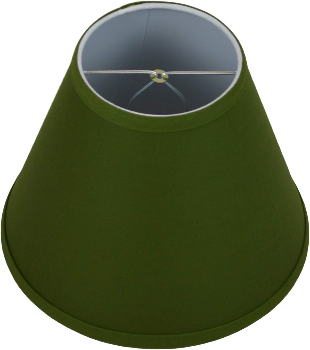 FenchelShades.com Lampshade 5" Top Diameter x 10" Bottom Diameter x 8" Slant Height with Clip-On Attachment for Standard Edison-Style Lightbulb (Linen Avocado)