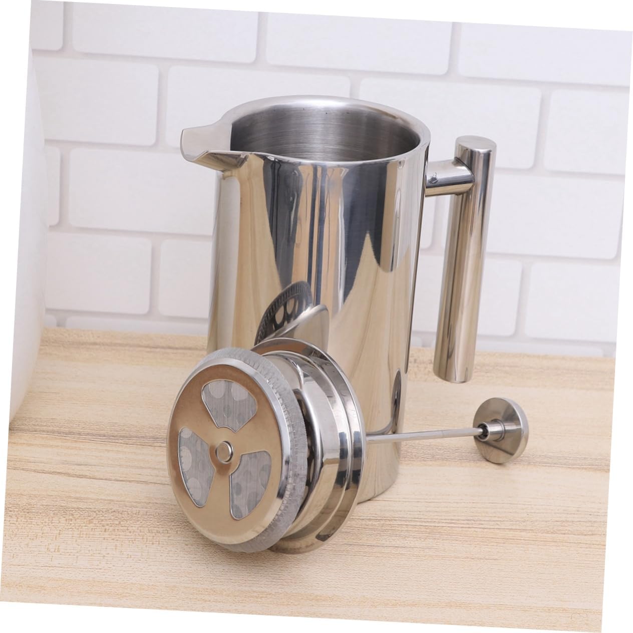 LIFKOME Double Layer Insulated Coffee Maker Stainless Steel Heat Preservation Mug for Camping and Travel Versatile for Tea Espresso and Iced Beverages