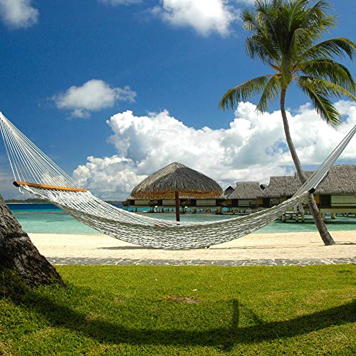 Castaway Living 13 ft. Double Traditional Hand Woven Cotton Rope Hammock – 2-Person, 450 lb Capacity, Free Extension Chains & Tree Hooks, Designed in The USA - Image 4