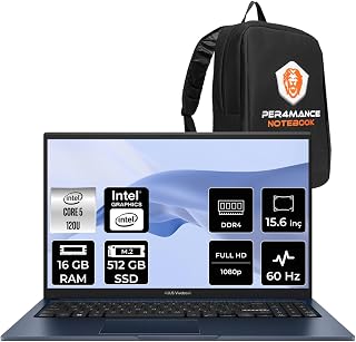 ASUS VivoBook 15 Intel Core 5 120U 16GB 512GB SSD 15.6" FHD FDOS Taşınabilir Bilgisayar & PER4 Çanta