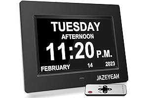 Digital Alarm Clock with Day and Date for Seniors