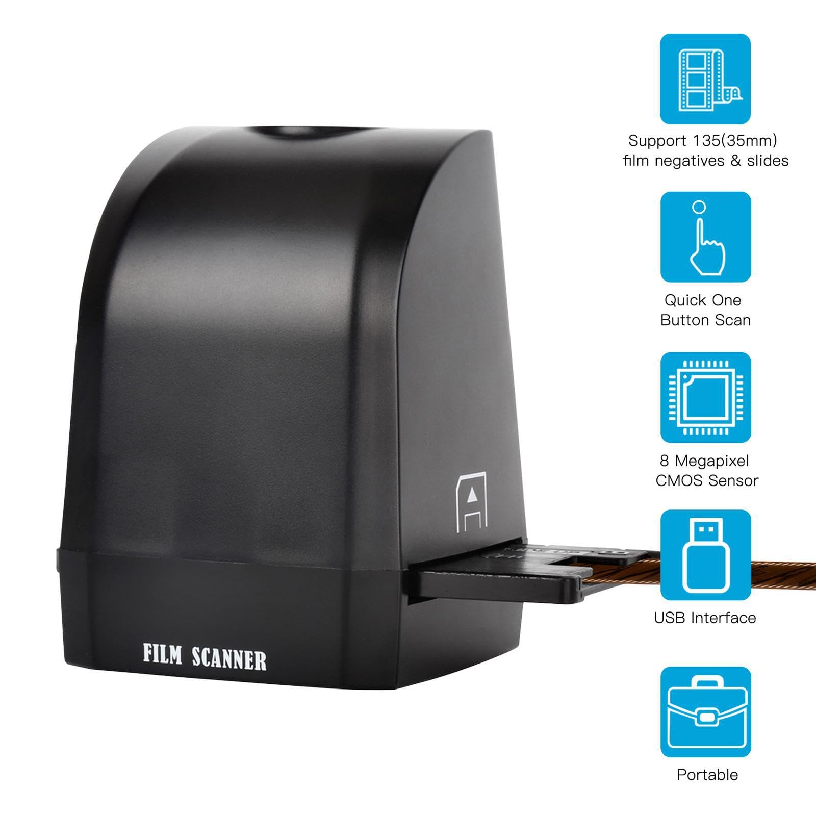 Scanner fotografico, visualizzatore di pellicole negative, conversione di pellicole senza soluzione continuità, installazione semplice sui principali sistemi operativi, memorie, scanner