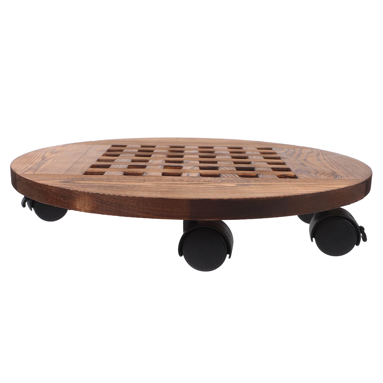 Support à roulettes pour plantes bois plateau rond robuste jardin Artibetter 100kg