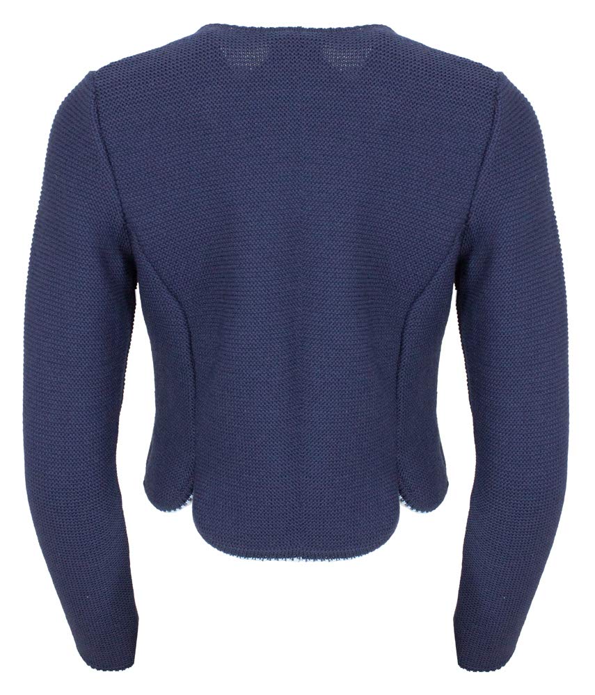 Isar-Trachten Chaqueta de punto Amy para niña, azul marino oscuro, chaqueta para traje regional infantil Oktoberfest Kirchweih