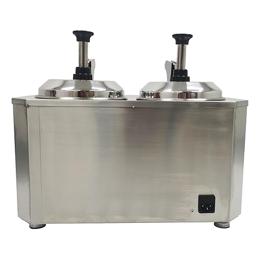 Miniatura 9 de Calentador de queso de salsa de nacho de 110 V con bomba dispensadora, dispensador de bomba de acero inoxidable de condimentos de salsa de tomate