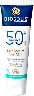 Leite solar ecológico Sport Extreme 50+ - proteção UV + UVB - resistente à água - sem perfumes - Vegan e orgânico - mine...