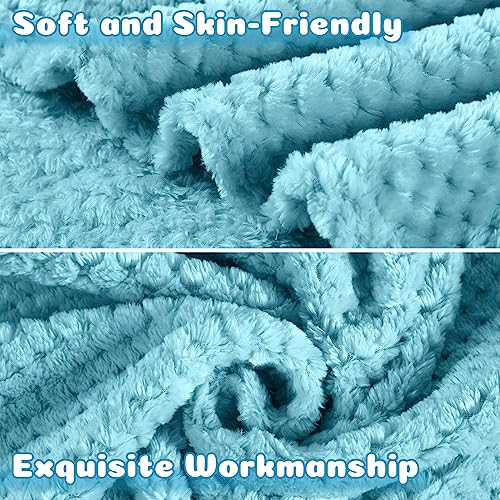 Image of Reginary 4Pcs 30x40 Baby Blanket Fuzzy,Light Blue