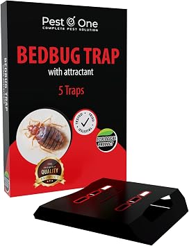 Effective Bedbug Trap - Safeguard Your Home from Bed Bug Infestations - Eco-Friendly Design - Catch, Monitor & Prevent Bedbugs - Pack of 5 (1 Box)