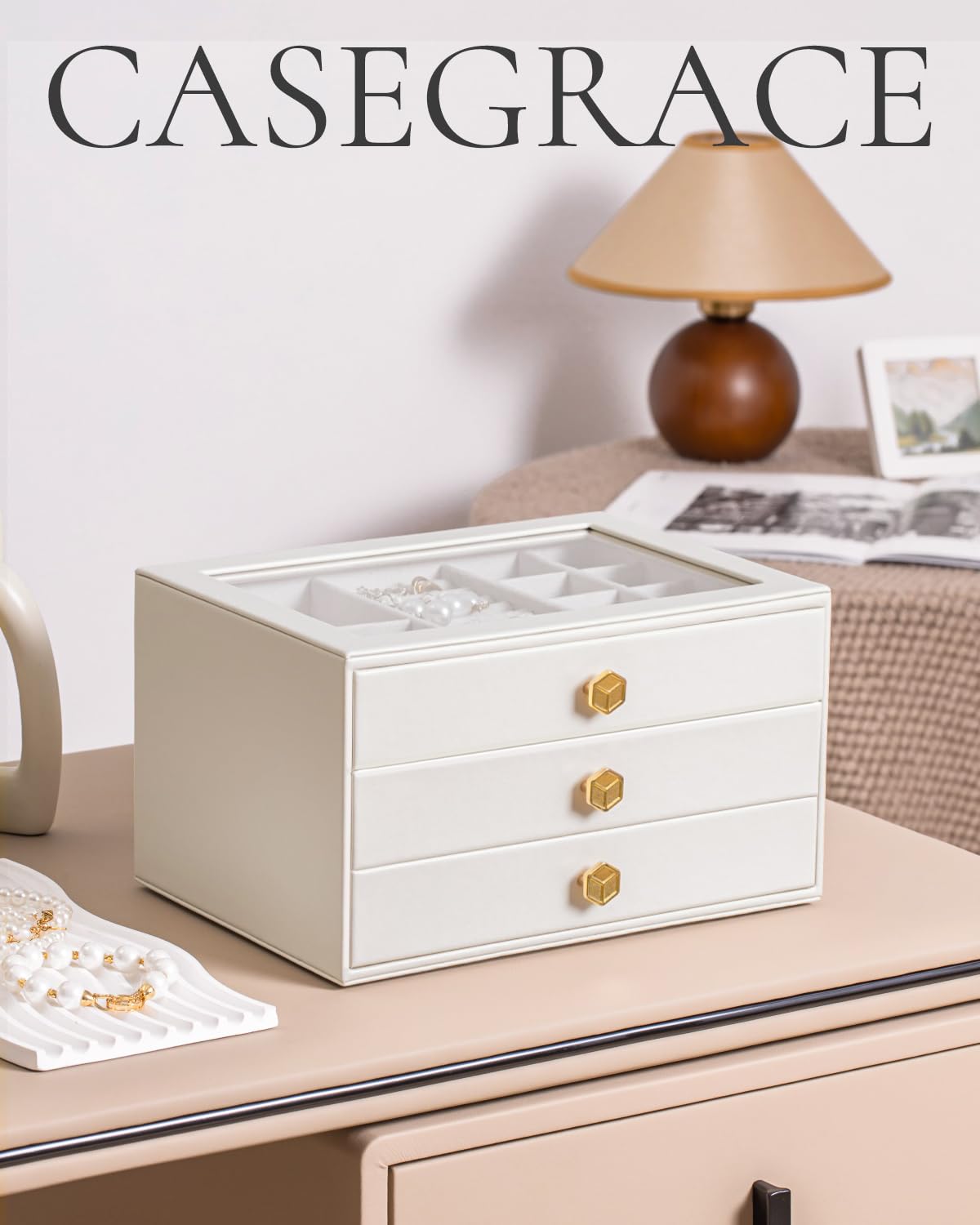 Amazon.co.jp: CASEGRACE (ケースグレース) 女性用ジュエリーボックス