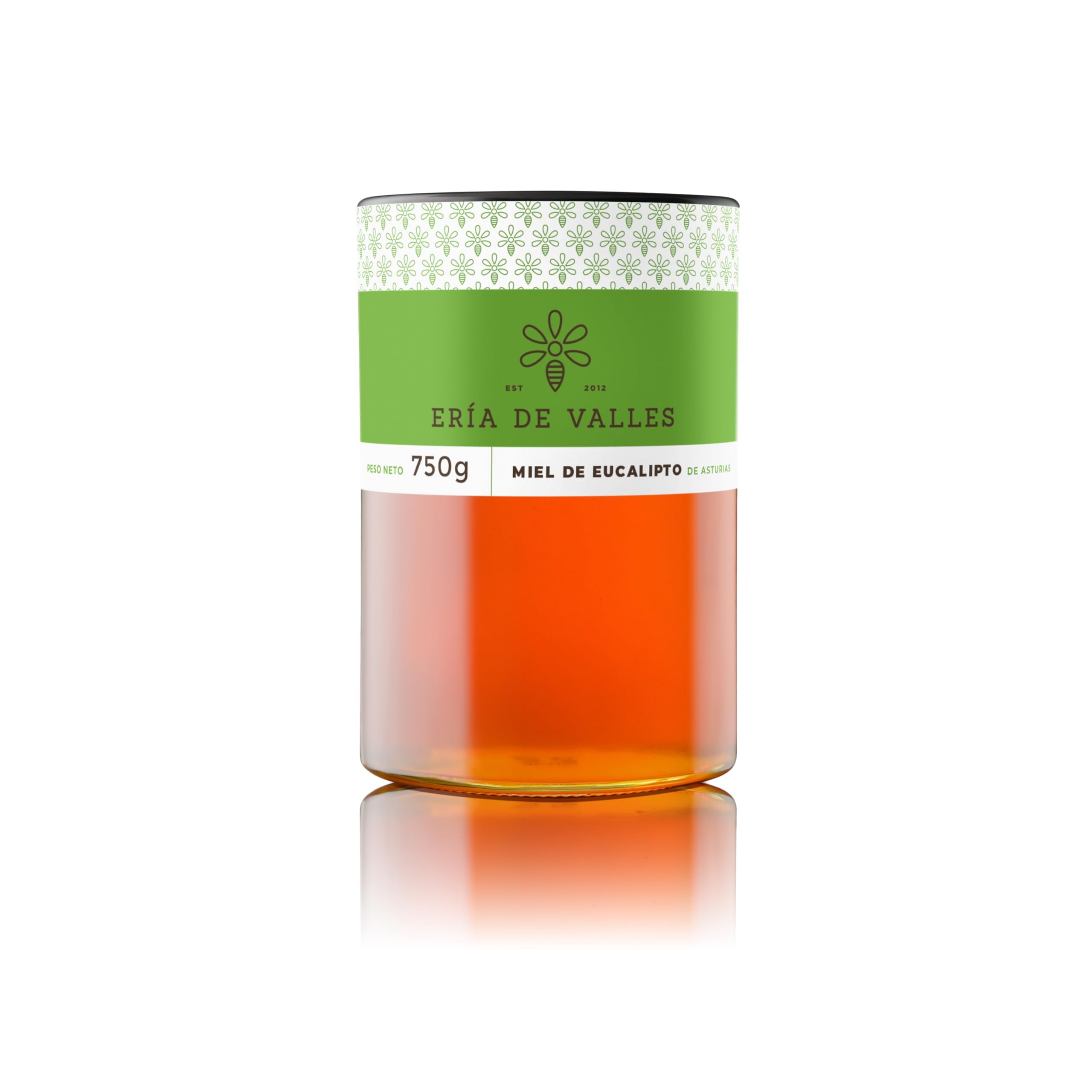 Ería de Valles – Miele di eucalipto naturale al 100% delle Asturie – Aroma floreale e fresco, sapore delicato e persistente – Miele grezzo fatto a mano (750 g)