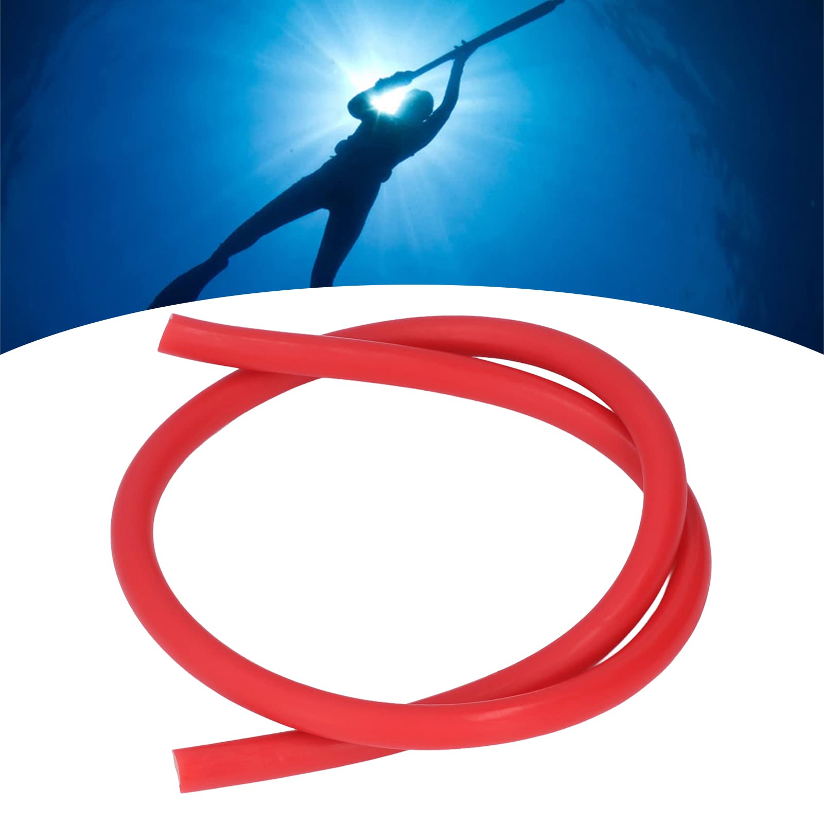 Heavy Duty Rubber Fishing Hawaiian Slinger Speargun Pole Spear Slinger, 3x14mm Latex Tube, 1m Slinger Latex Tube Soft Speargun Band for Spearfishing (??)