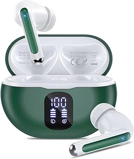 Wireless Earbuds, 2024 Bluetooth 5.4 Headphones, 50H Playback Deep Bass Stereo Ear Buds with LED Power Display Charging Ca...