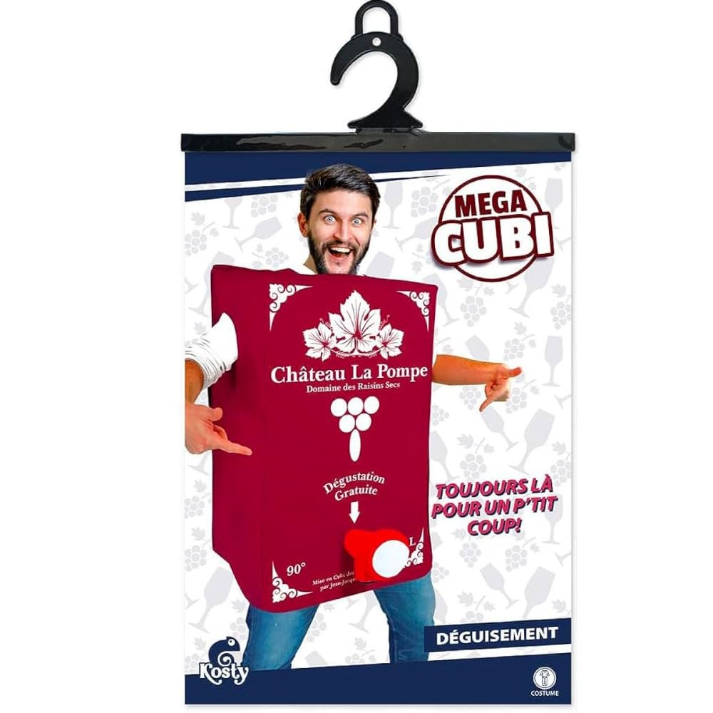 STC Déguisement Cubi de Vin - Rouge - Taille Unique