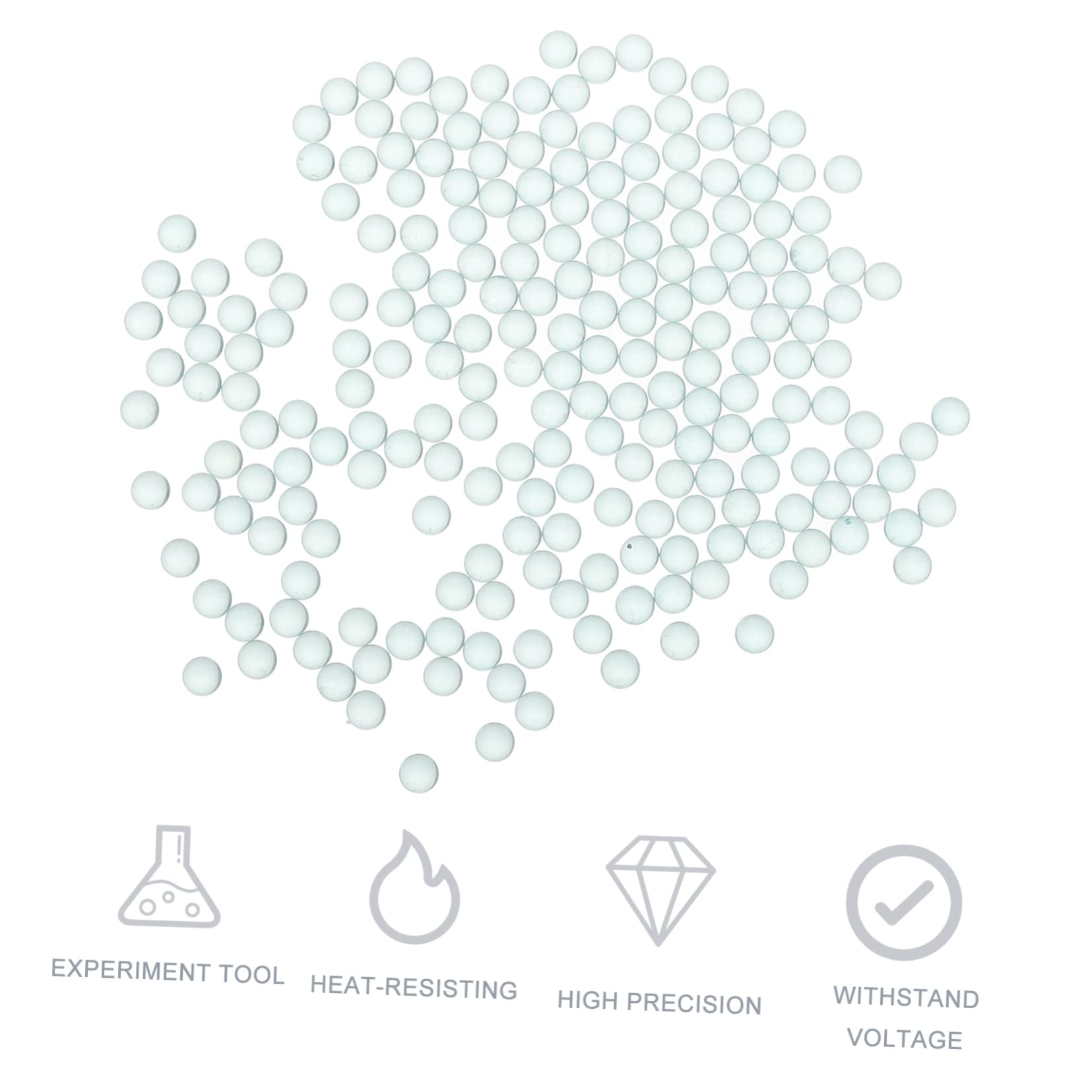 Zerodeko Perlas de Vidrio Experimentales de Alta Precisión Ø8mm para Laboratorio, Perlas Anti-ebullición de Molienda de Arena, Material Duradero para Uso Científico y Experimental