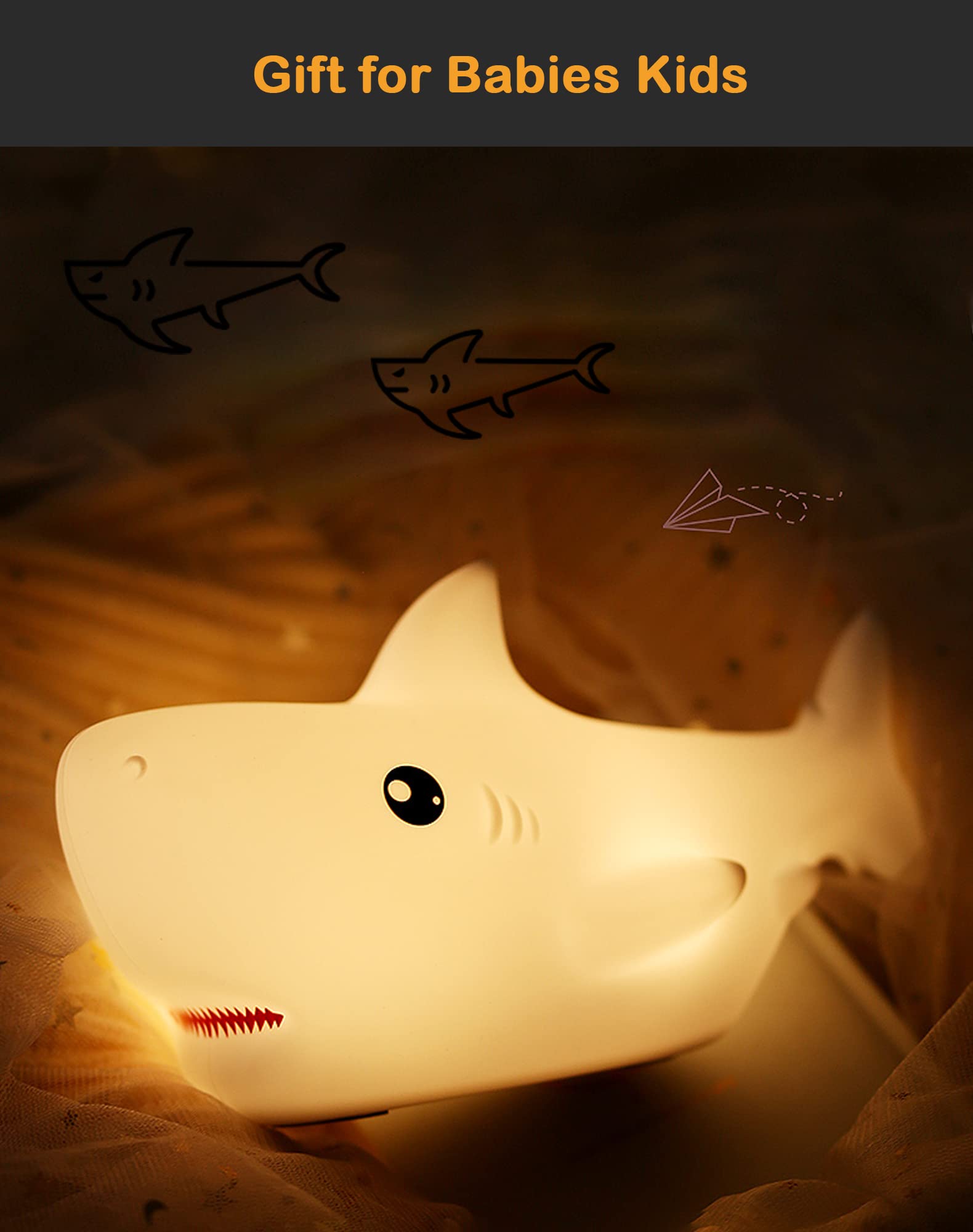 BABY SAVELY SILICON LIGHT サナ　シリコンライト Amazon.com: Shark USB Rechargeable Silicone LED Night Light for