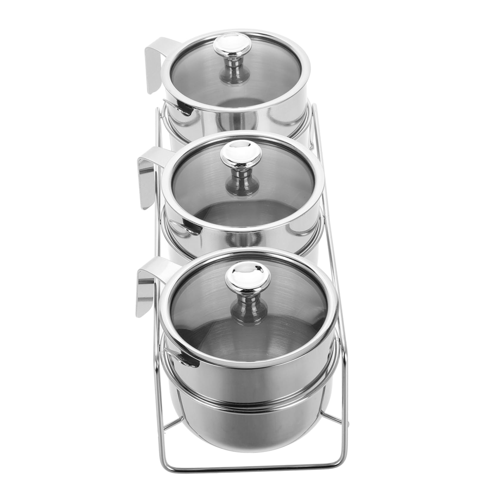 Cabilock 1juego Botes Inoxidable Para Condimentos Con Tapa y Cuchara Almacenamiento Multifuncional Para Especias y Sal Para Cocina y Organizador De Condimentos