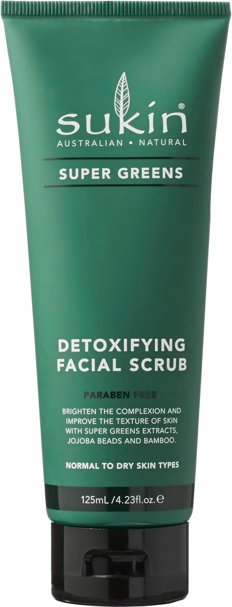 SUKIN Super Greens Detoxifying Facial Scrub, 125 ml