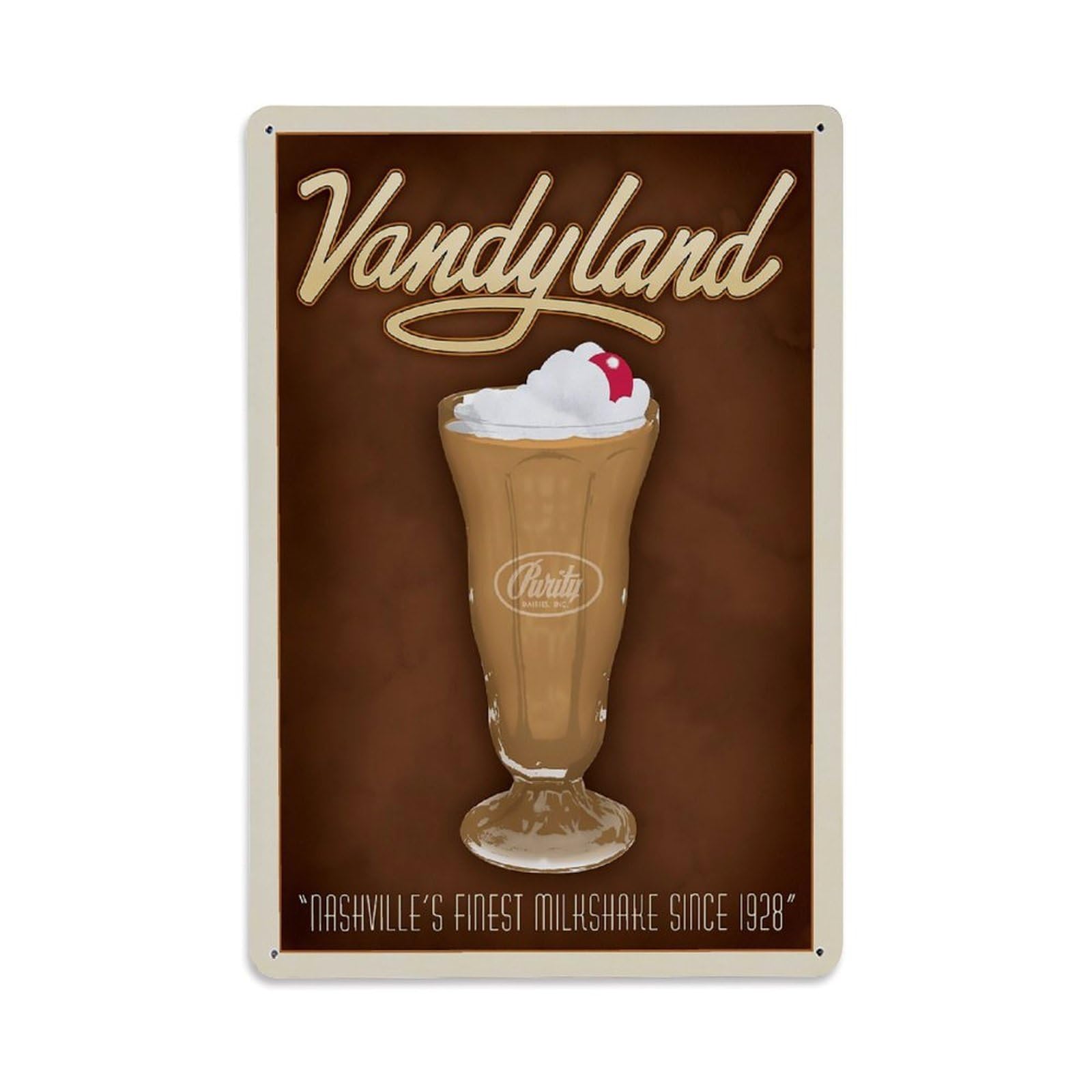 Vintage Poster Vandyland Metal Tin Sign Wall Decor for Cafe, Club, Garden Metal Poster 8x12Inch