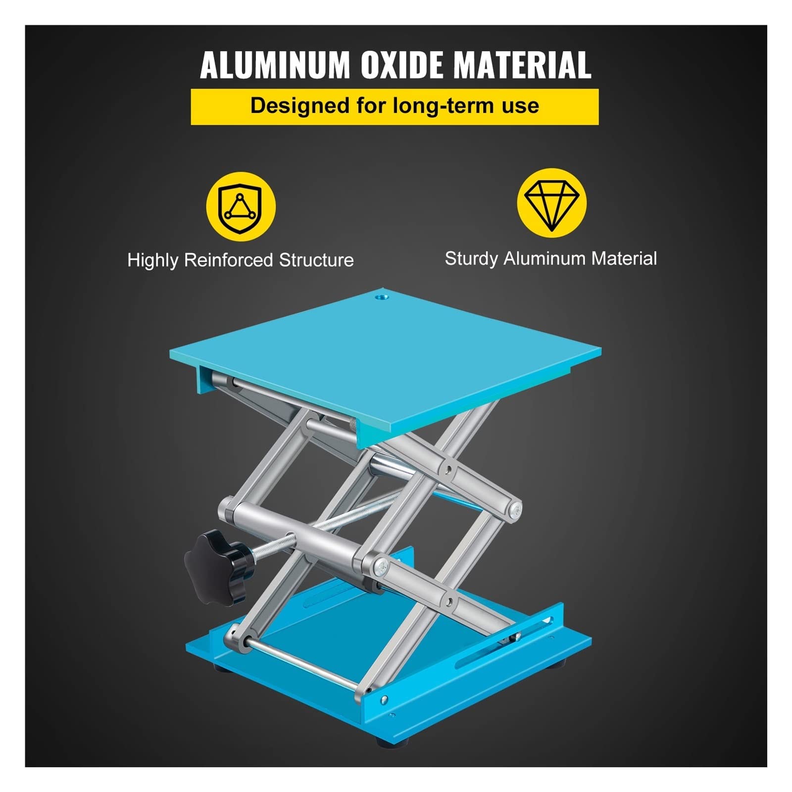 Elevador de mesa de laboratorio de aluminio, plataforma elevadora de laboratorio, banco de trabajo de altura ajustable, equipo de herramientas de carpintería