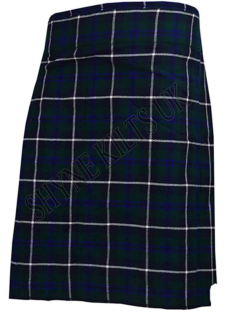 Douglas Blue Men's 5 Yard Scottish Kilts Tartan Kilt 13oz Highland Casual Kilt (48")