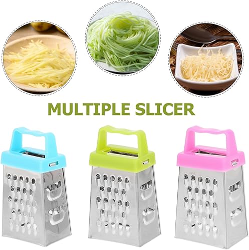 Miniatura 6 de Kichvoe Juego de 6 mini ralladores de queso, de acero inoxidable, 4 en 1, para ajo, jengibre, verduras, mango ergonómico, apto para lavavajillas,